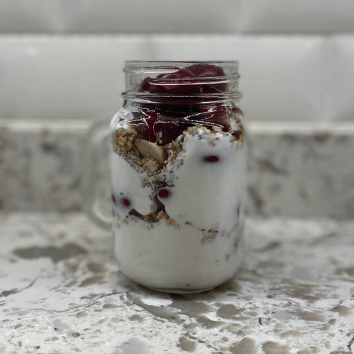Cherry Parfait with chia seed