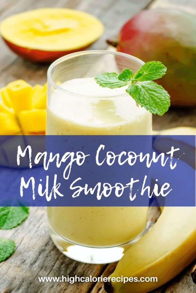 Mango coconut milk smoothie