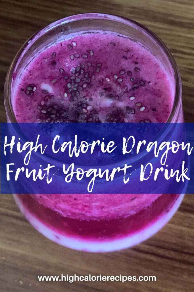 High Calorie Dragon Fruit Yogurt Drink