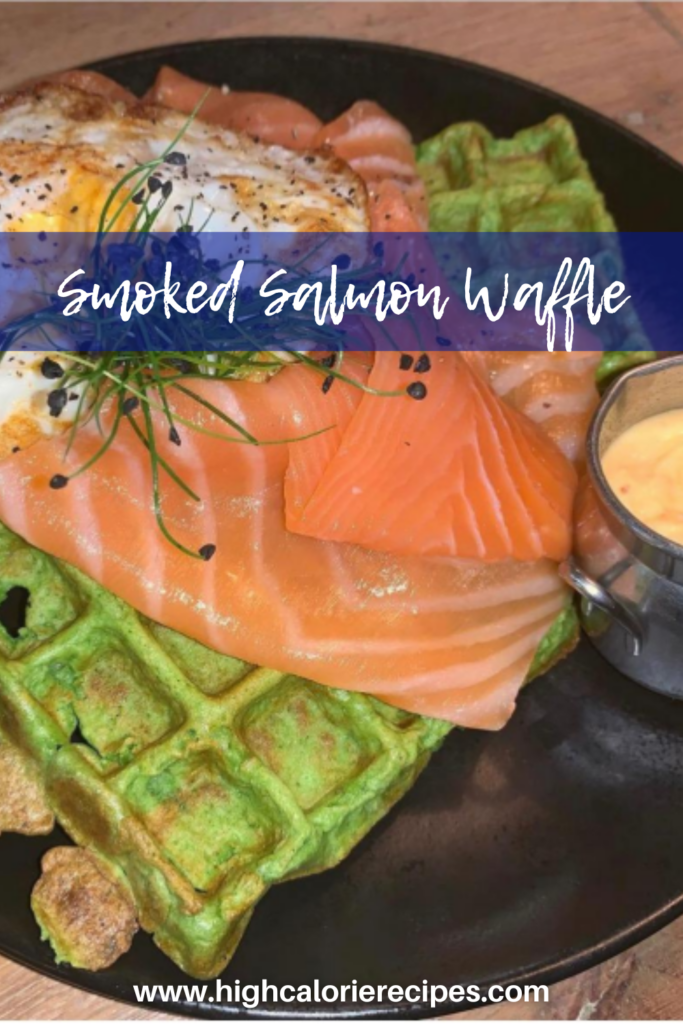 smoked salmon waffle